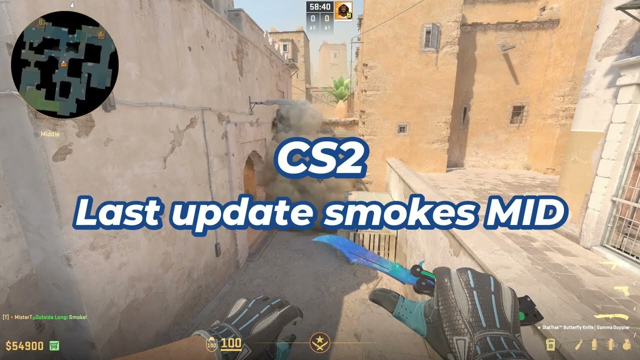 CS2 - NEW LINEUP Smoke MID DOUBLE DOORS on DUST 2 (LAST UPDATE) by ZywOo ...
